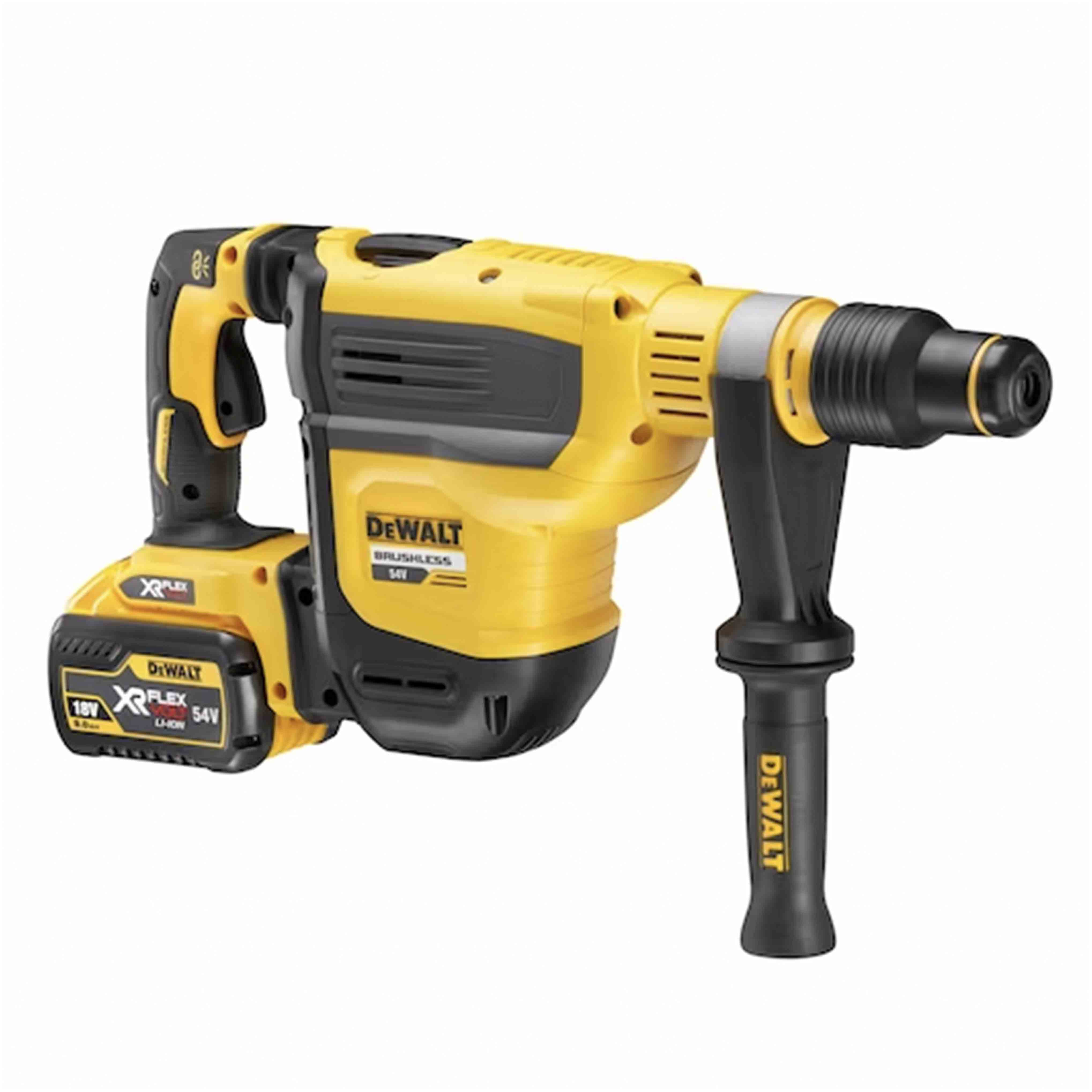 Demo-perforator hammer BRUSHLESS motor 54V XR FLEXVOLT high power SDS-Max 45mm in CASE and ACCESSORIES - DeWALT - DCH614X2-QW Demo-perforator hammer BRUSHLESS motor 54V XR FLEXVOLT high power SDS-Max 45mm in CASE and ACCESSORIES - DeWALT - DCH614X2-QW